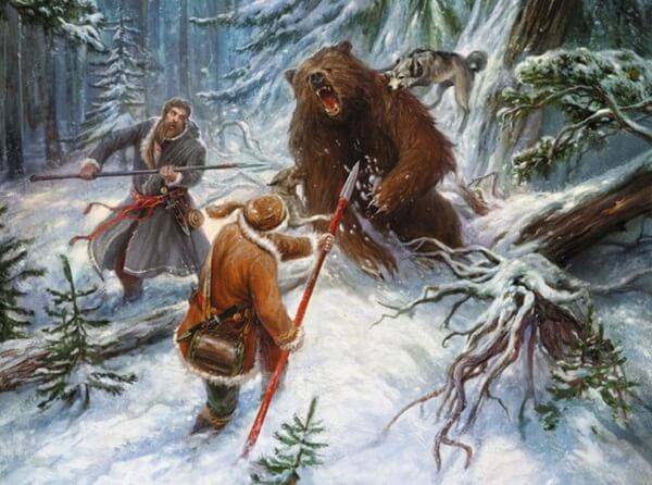 Как охотиться на медведя с рогатиной